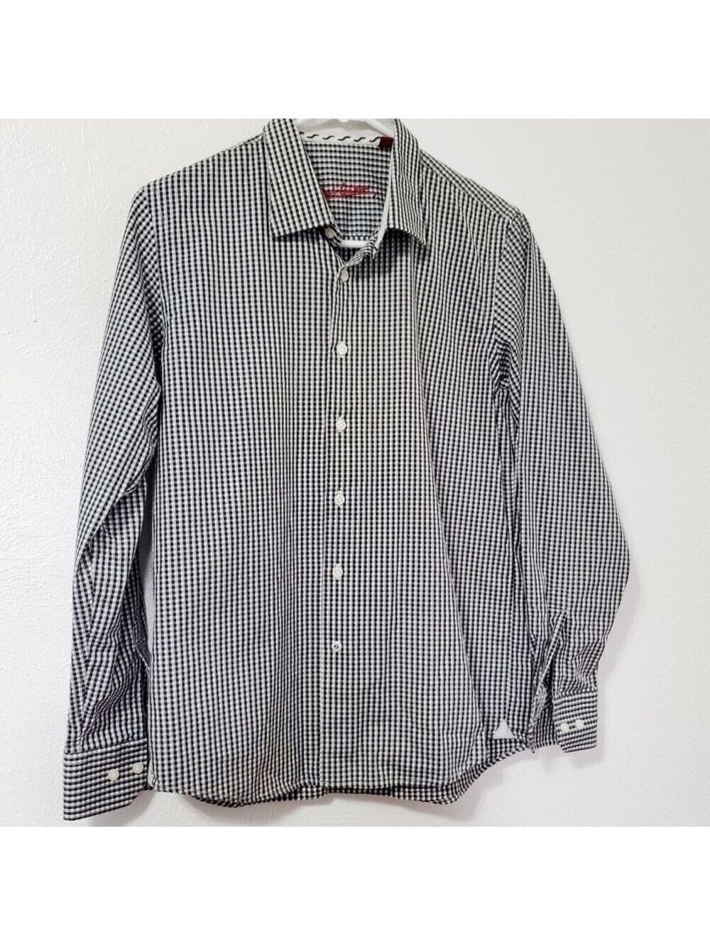 Robert Graham Gingham Button Down Boys Size Large